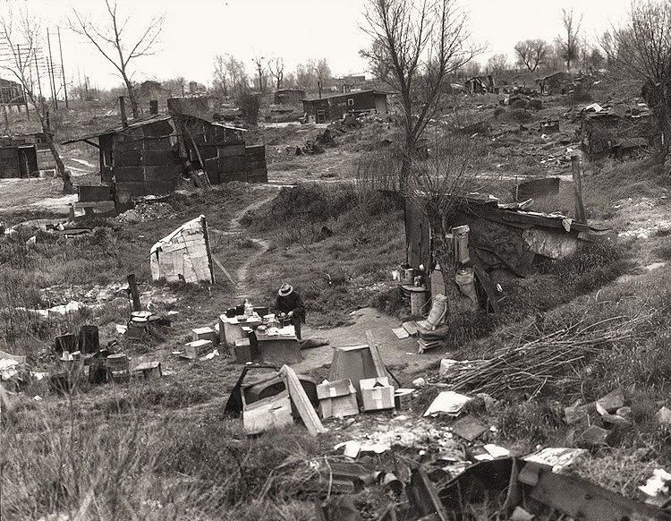 Migrant workers' camp, outskirts of Marysville, California