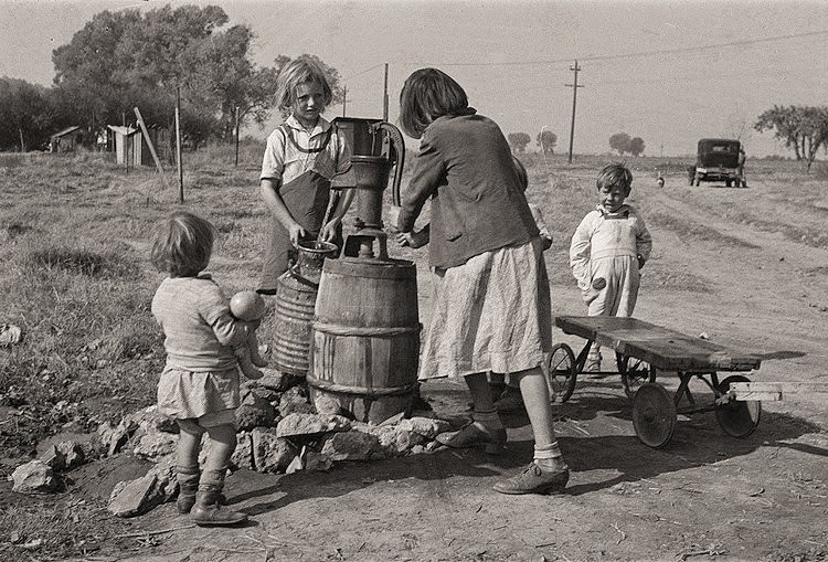 Water supply, American River camp, California