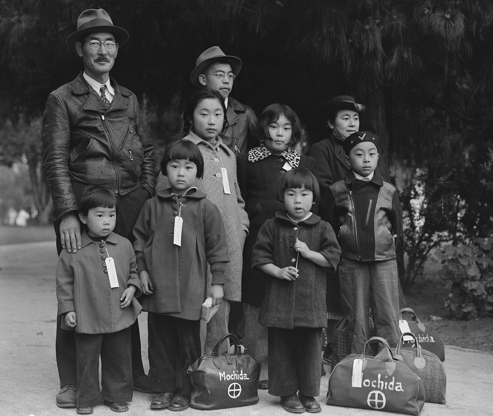 The Mochida family before their relocation to an internment camp for Japanese Americans
