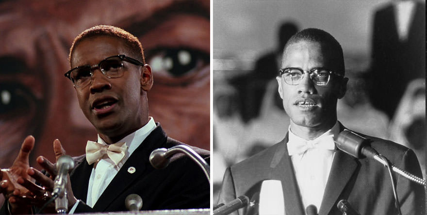 Denzel Washington as Malcolm X in Malcolm X (1992)