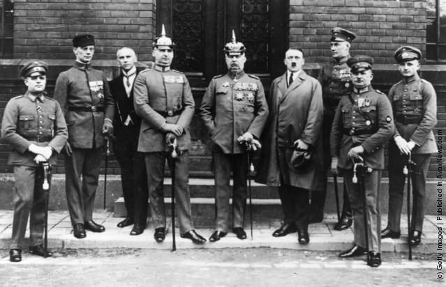 At the Ludendorff trial, from left to right, 1923