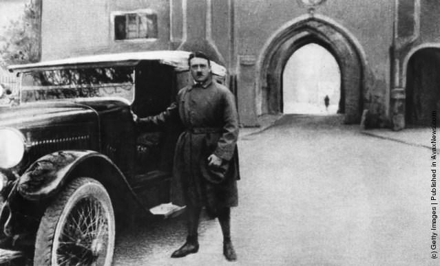 Adolf Hitler leaves the Landsberg Fortress after a nine month period of imprisonment, 1924