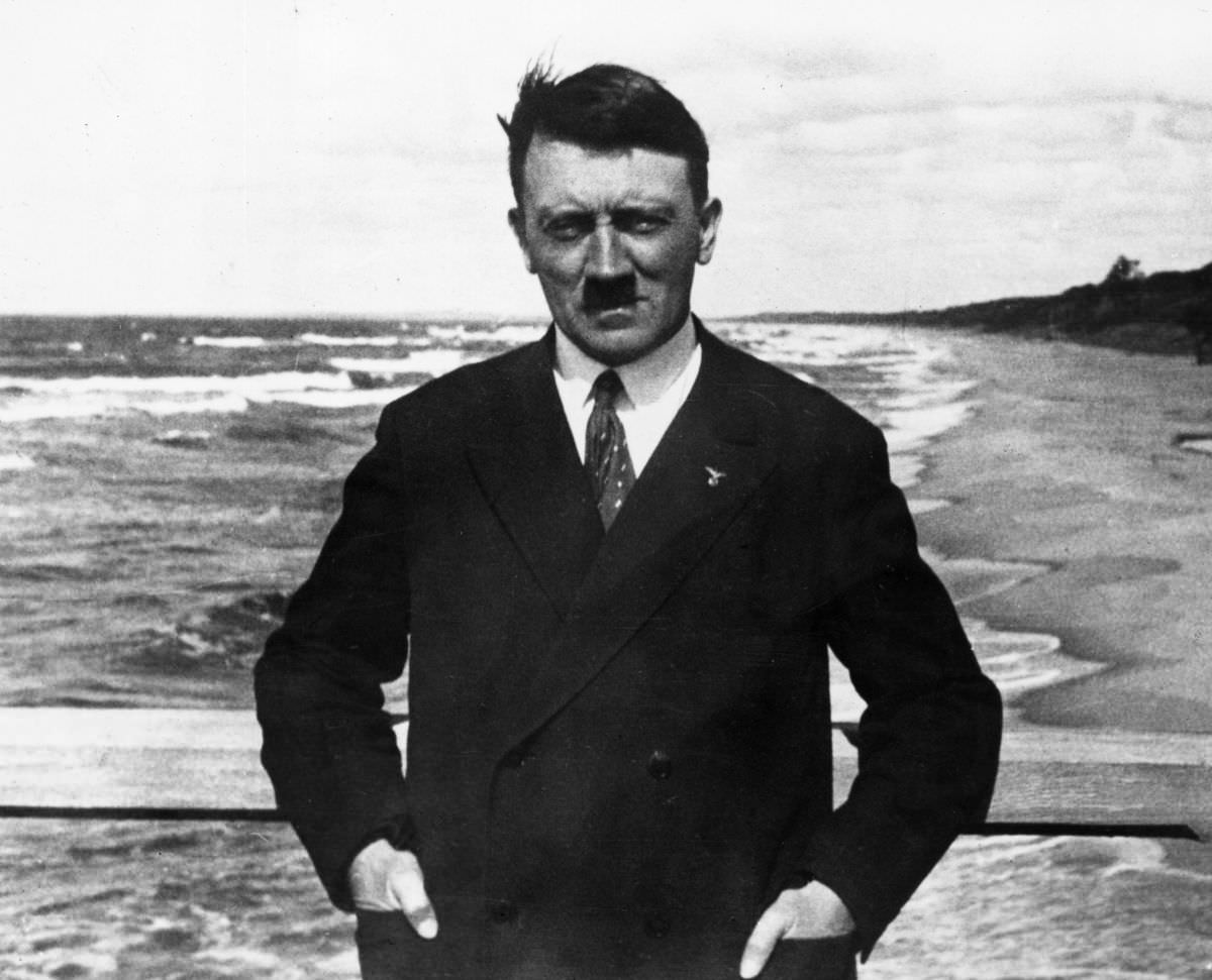 Adolf Hitler on board a ferry in the Baltic Sea, 1921