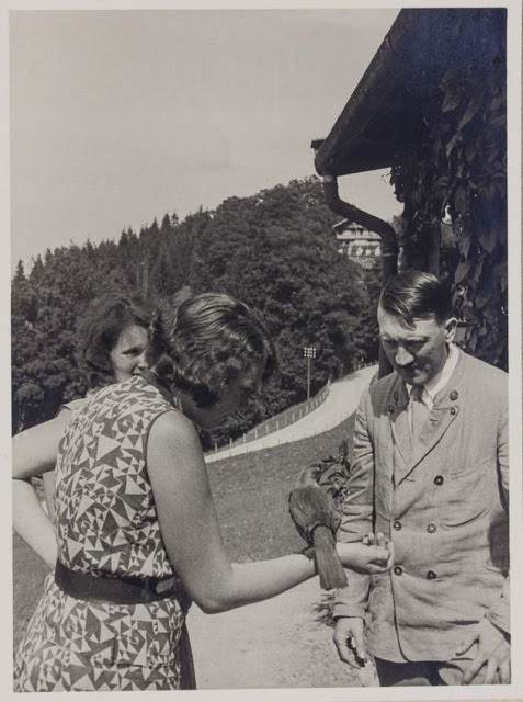 Adolf Hitler with his half-niece Geli Raubal