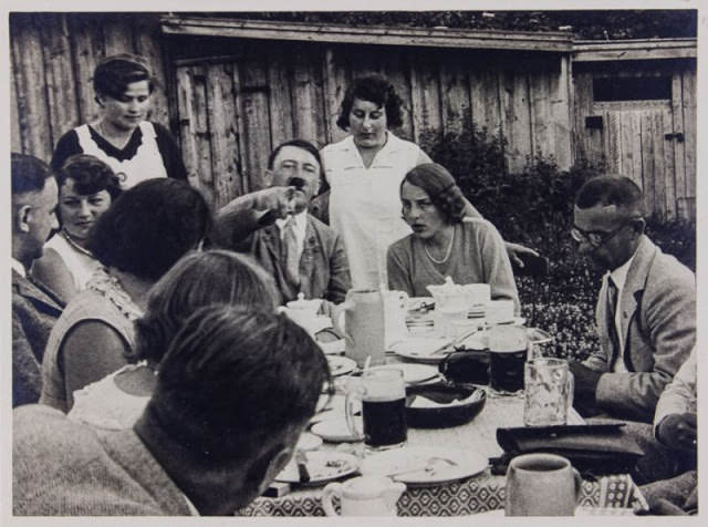 Adolf Hitler with his half-niece Geli Raubal