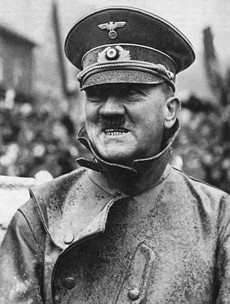 Hitler during a visit in occupied Graslitz, 1938