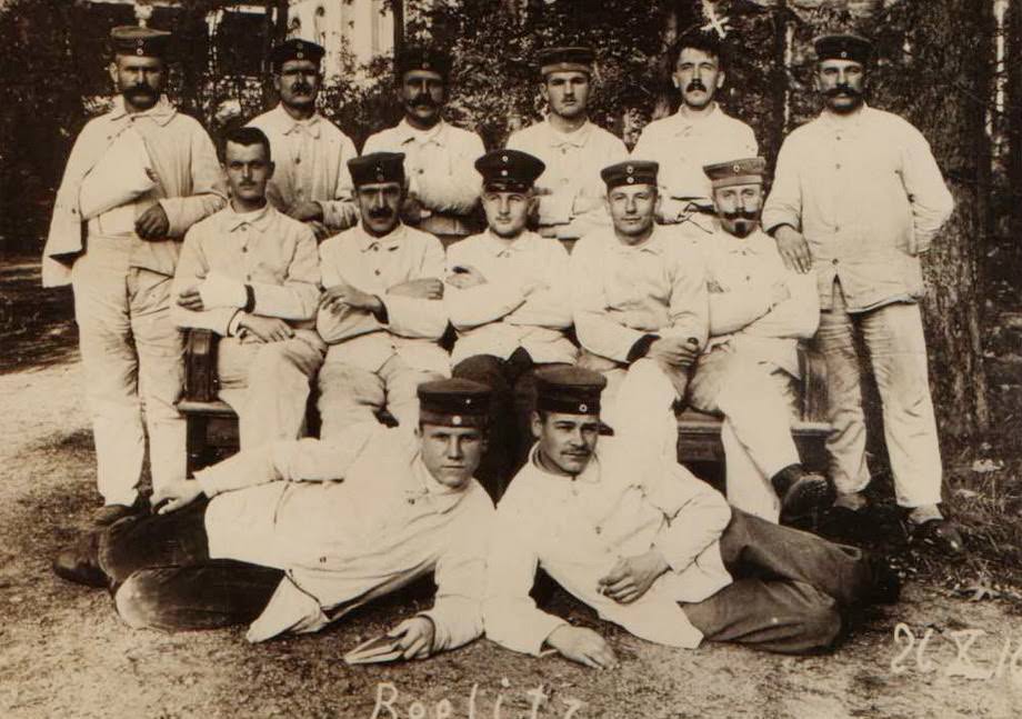 Hitler in a military hospital (back row, second from right), 1918