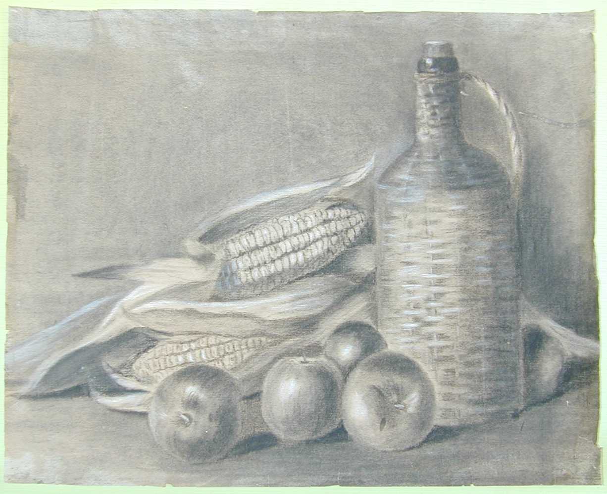Still Life With Bottle and Fruit