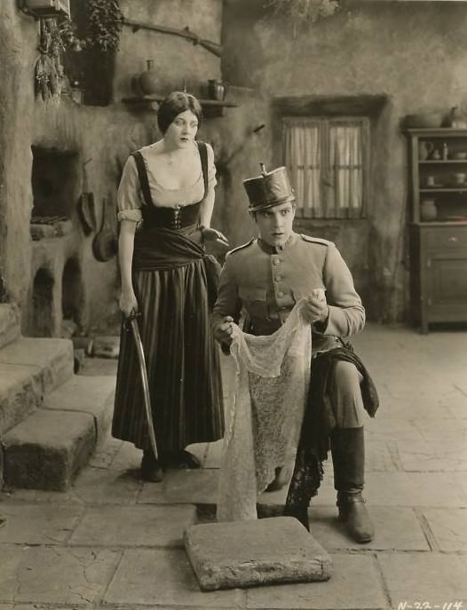 Barbara La Marr with Ramon Novarro in "Thy Name Is Woman", 1924