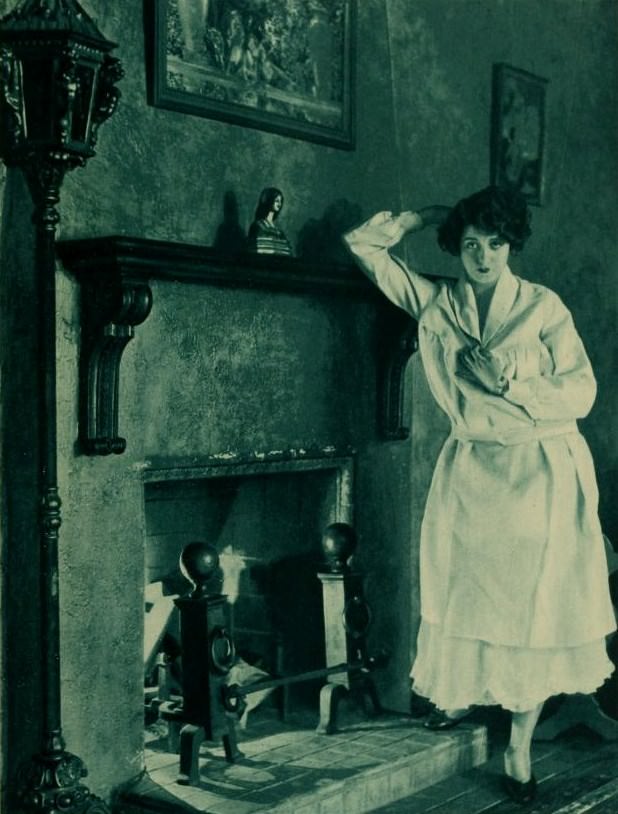 In her Whitley Heights home, 1924
