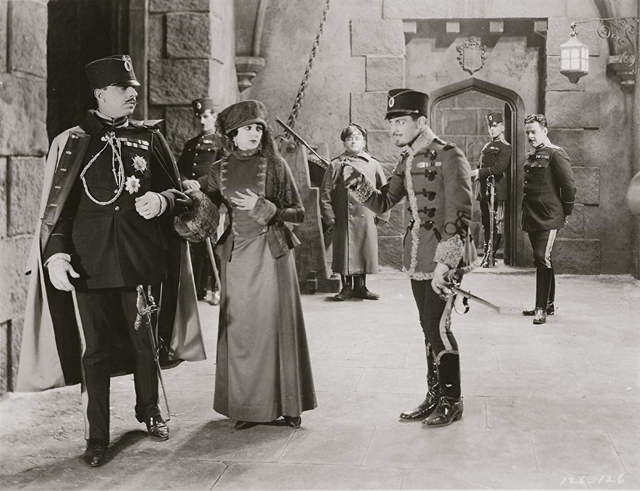 Barbara La Marr, Ramon Novarro and Stuart Holmes in "The Prisoner of Zenda", 1922
