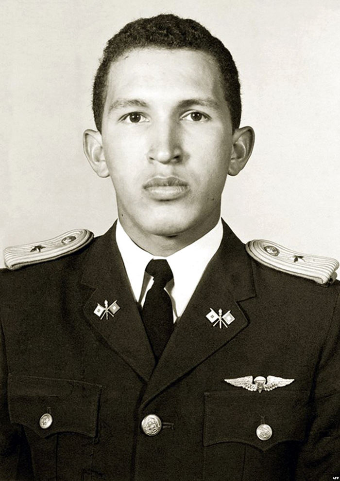 Hugo Chavez in military academy