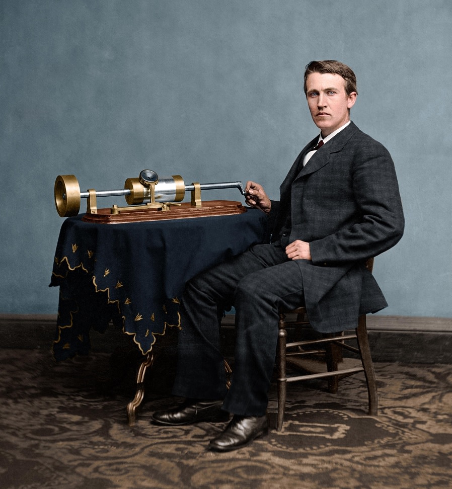 The phonograph (1877) by Thomas Edison