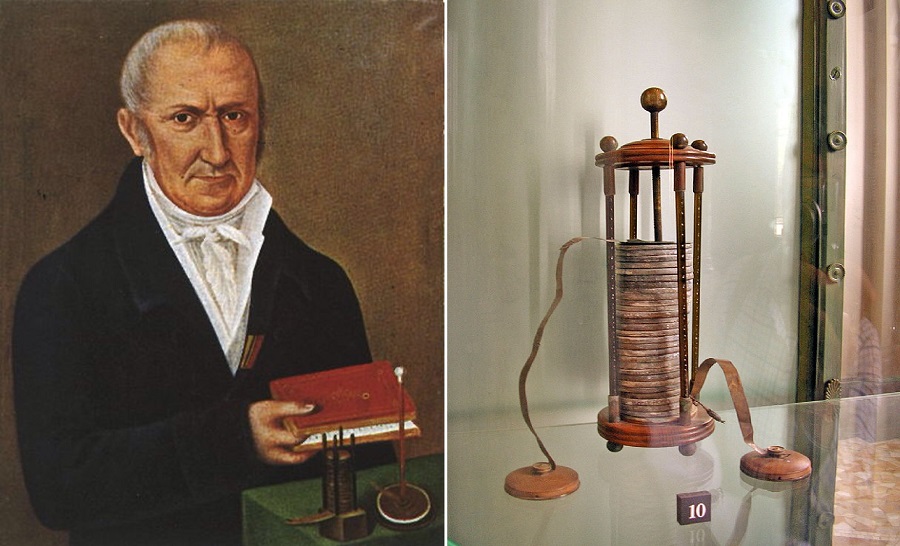 Alessandro Volta akkumulátor (1799)