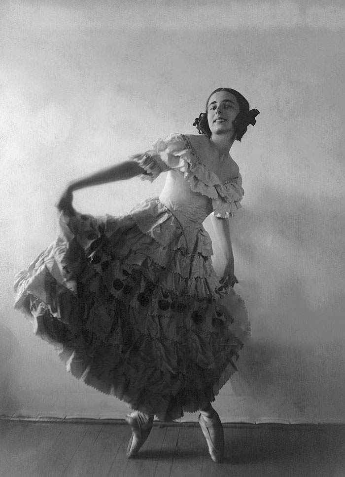 Ballerina Ruth Page, Wearing an Off-The-Shoulder Dress, 1920