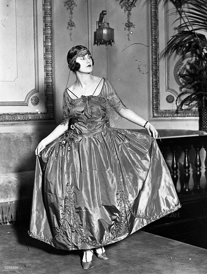 A Model Wearing an Evening Dress, 1922