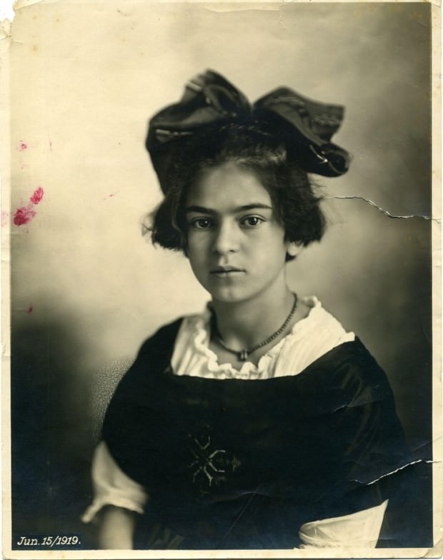Frida Kahlo at age of twelve, 1919