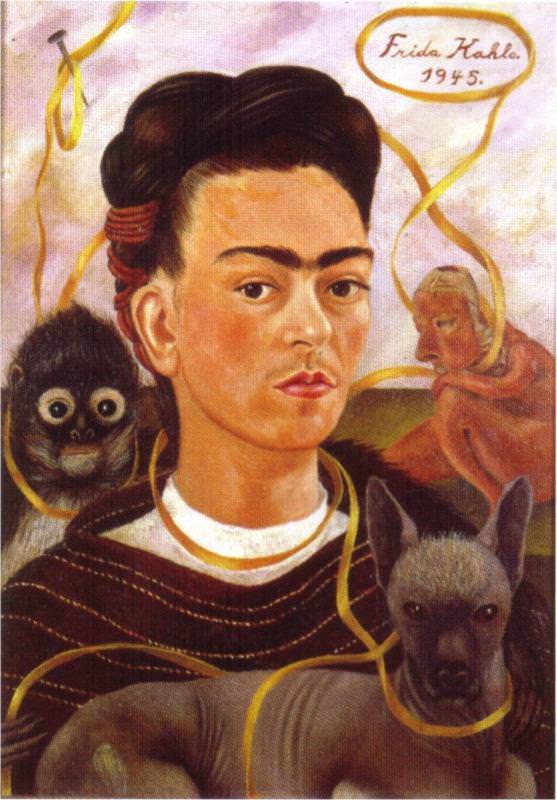 Self Portrait with Small Monkey, 1945