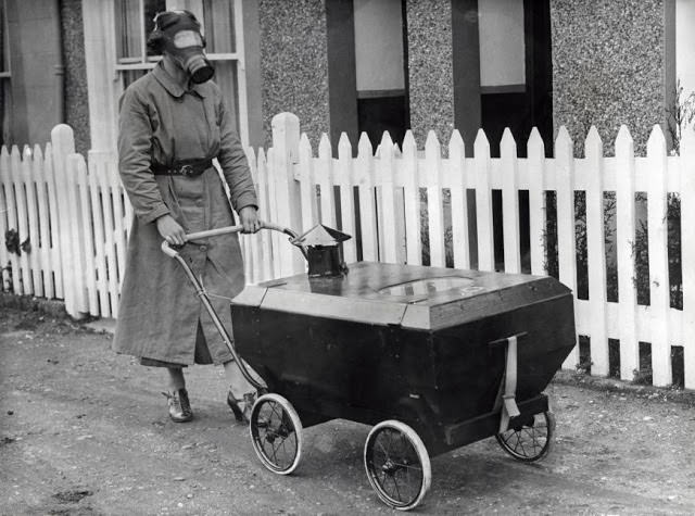 Baby Stroller Protected From Gas Attacks, 1938