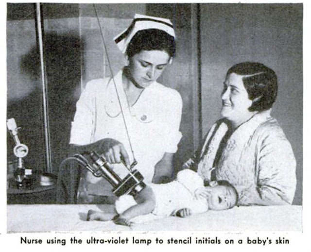 UV Lamp Brands Babies, 1938