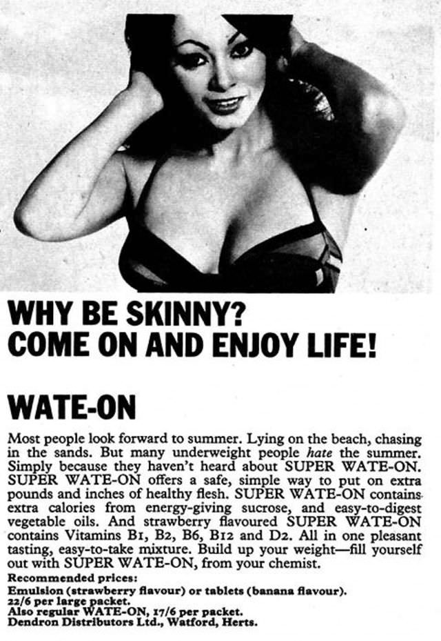 50+ Hilarious Vintage Ads Promoting Weight Gain For Women For Ridiculous Reasons