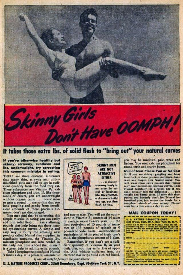 50+ Hilarious Vintage Ads Promoting Weight Gain For Women For Ridiculous Reasons