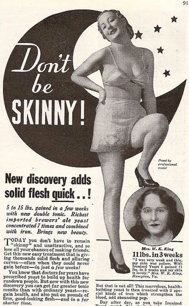 50+ Hilarious Vintage Ads Promoting Weight Gain For Women For Ridiculous Reasons