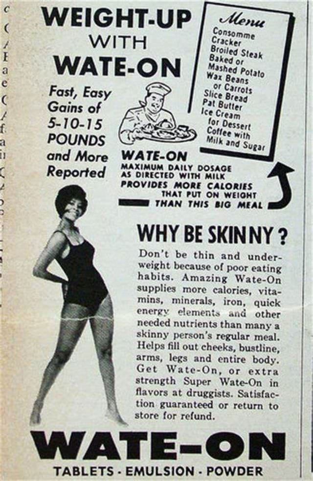 50+ Hilarious Vintage Ads Promoting Weight Gain For Women For Ridiculous Reasons