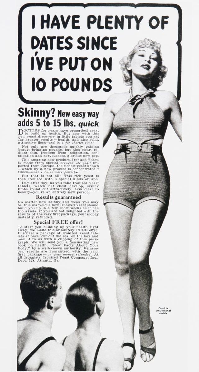 50+ Hilarious Vintage Ads Promoting Weight Gain For Women For Ridiculous Reasons