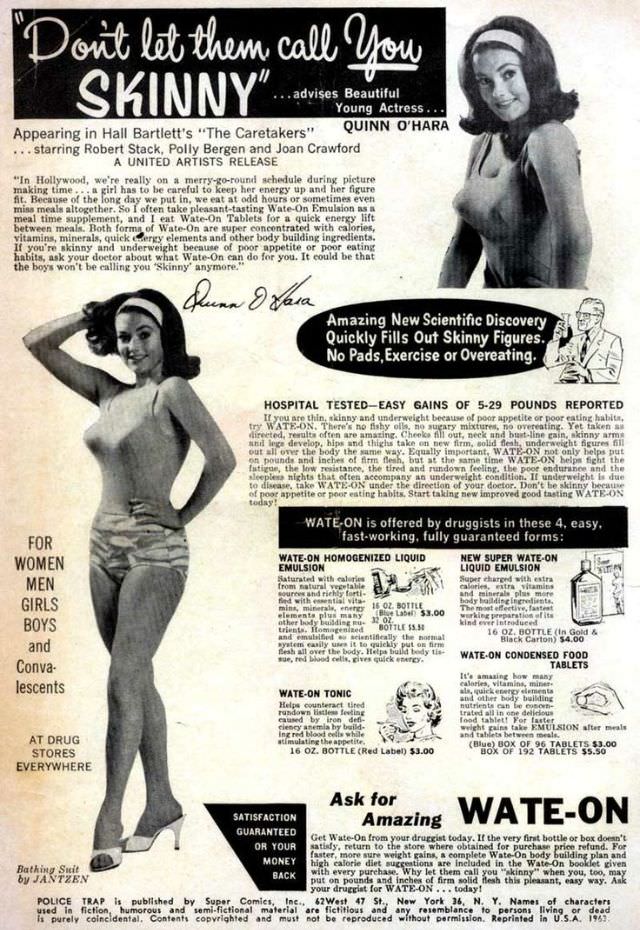 50+ Hilarious Vintage Ads Promoting Weight Gain For Women For Ridiculous Reasons