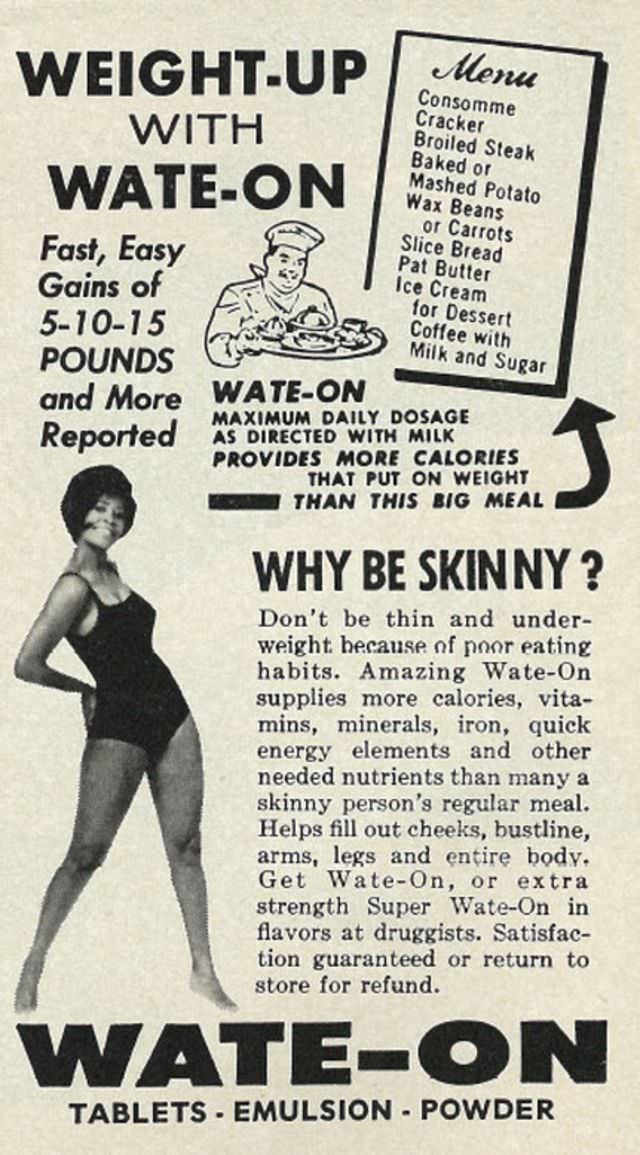 50+ Hilarious Vintage Ads Promoting Weight Gain For Women For Ridiculous Reasons