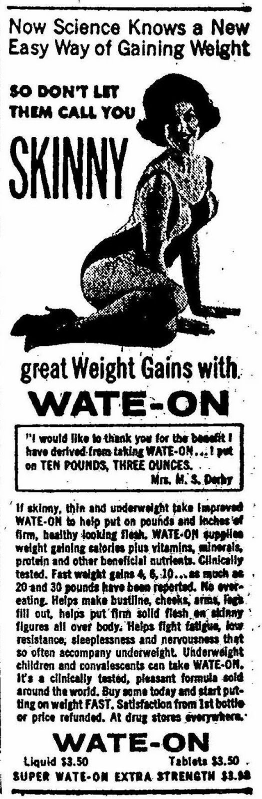 50+ Hilarious Vintage Ads Promoting Weight Gain For Women For Ridiculous Reasons