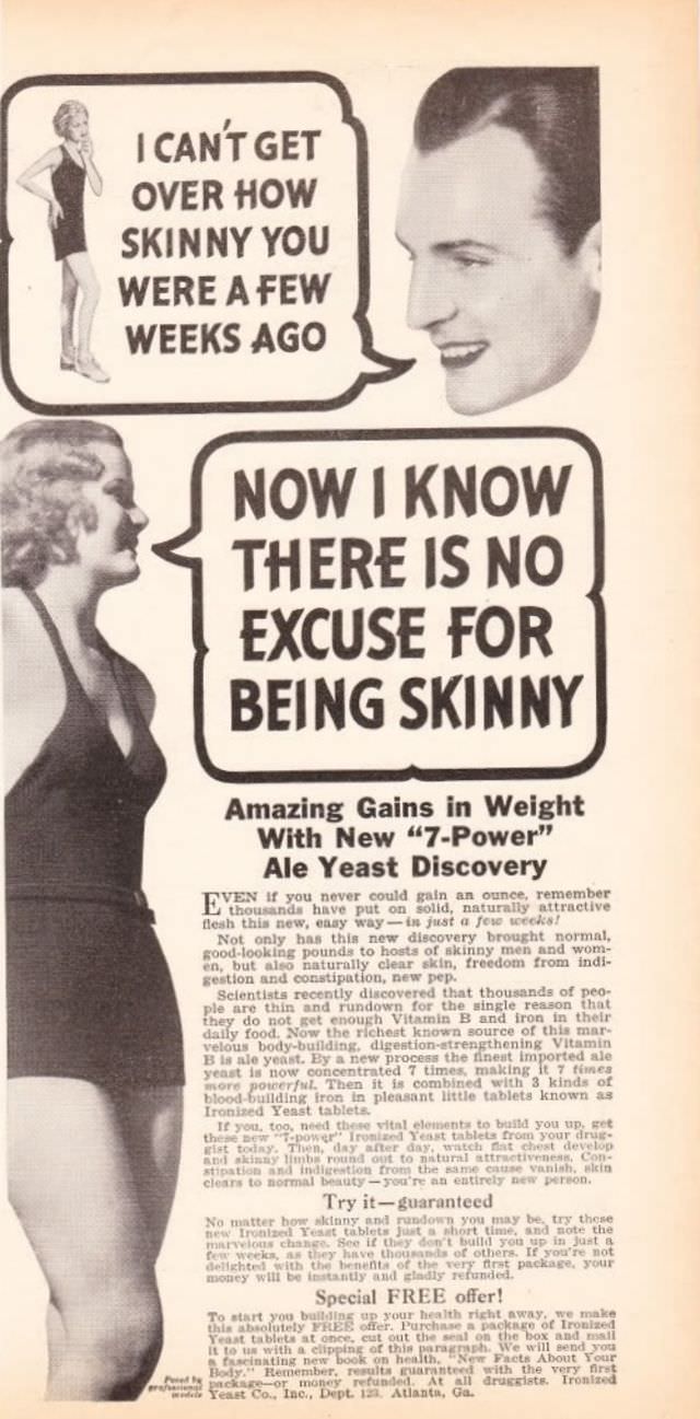 50+ Hilarious Vintage Ads Promoting Weight Gain For Women For Ridiculous Reasons