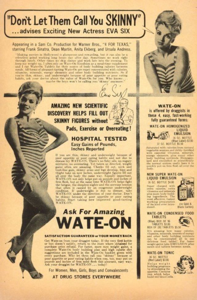 50+ Hilarious Vintage Ads Promoting Weight Gain For Women For Ridiculous Reasons