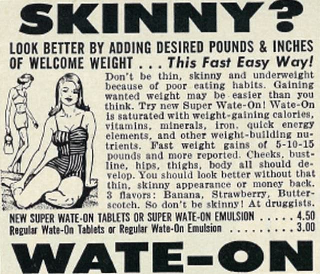 50+ Hilarious Vintage Ads Promoting Weight Gain For Women For Ridiculous Reasons