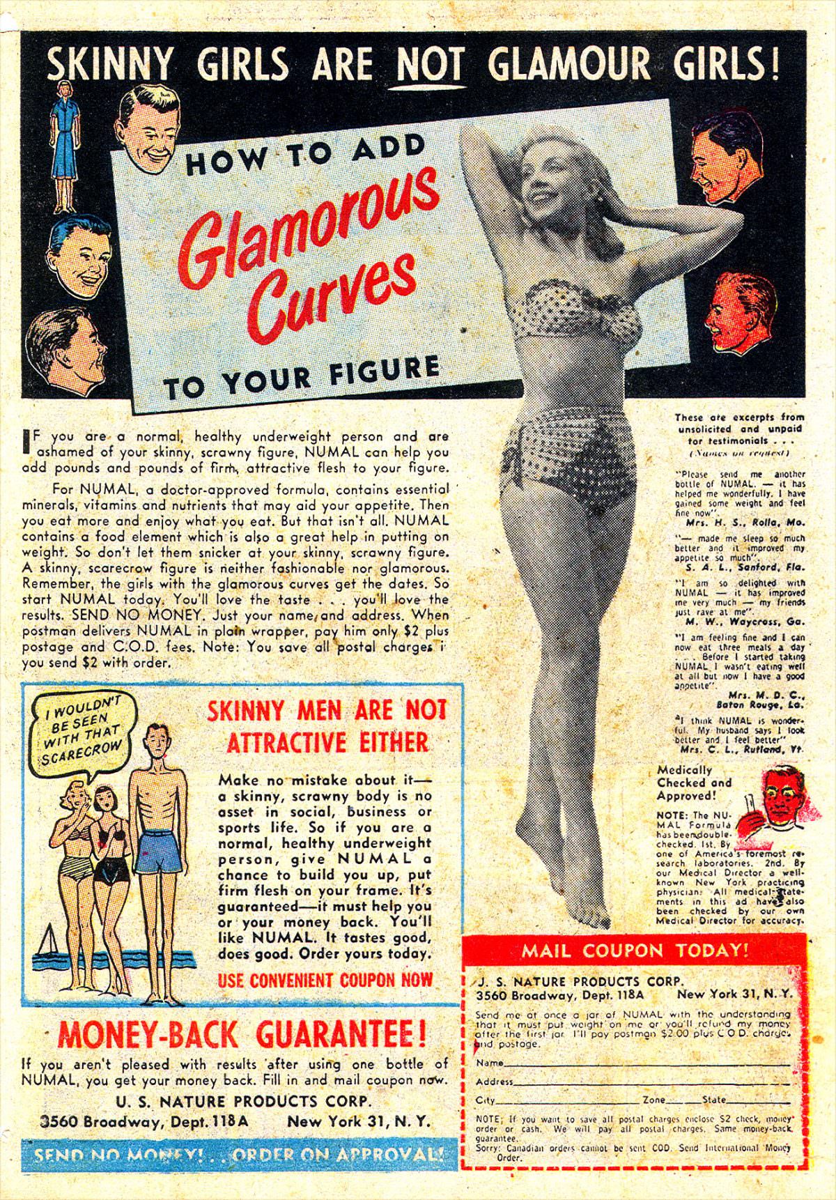 50+ Hilarious Vintage Ads Promoting Weight Gain For Women For Ridiculous Reasons