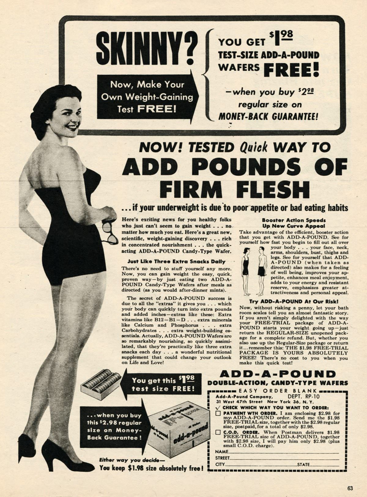 50+ Hilarious Vintage Ads Promoting Weight Gain For Women For Ridiculous Reasons