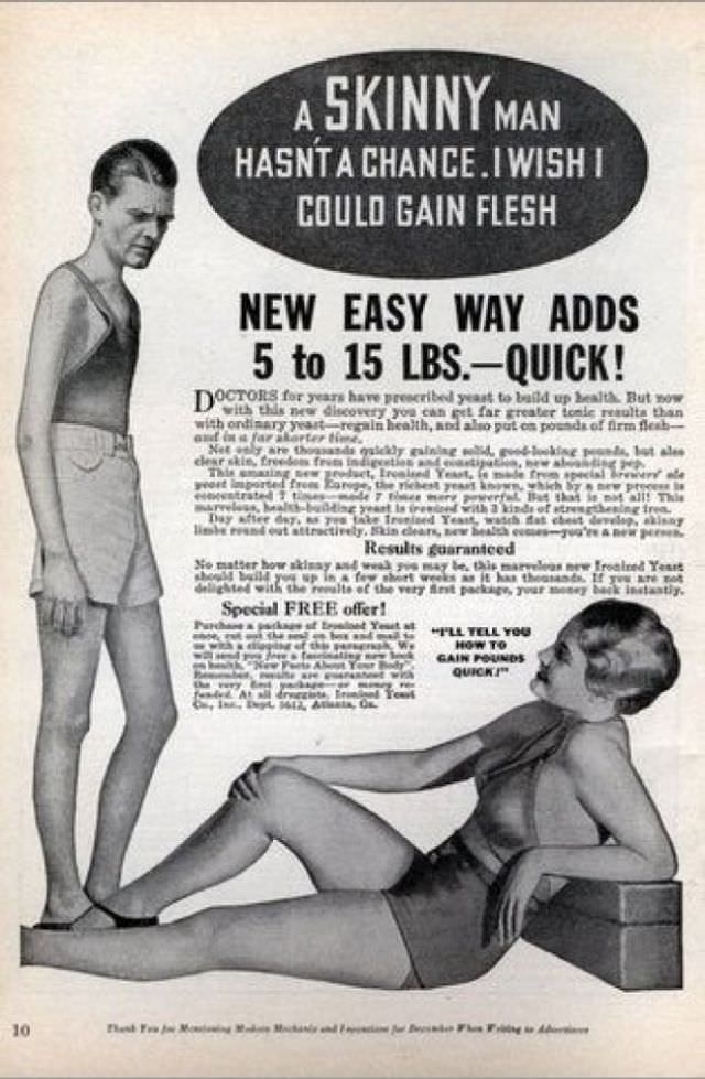 50+ Hilarious Vintage Ads Promoting Weight Gain For Women For Ridiculous Reasons