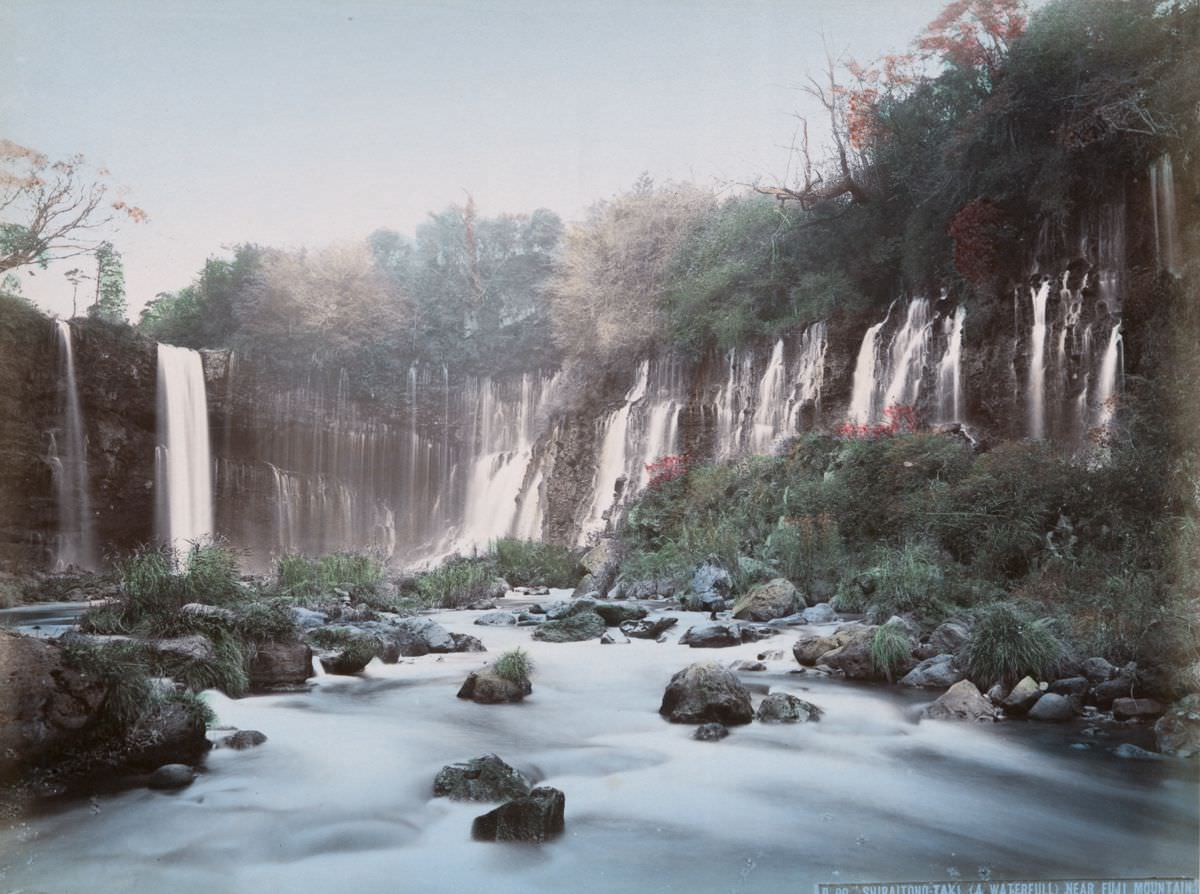Shiraitono-Taki (A Waterfall) near Fuji Mountain
