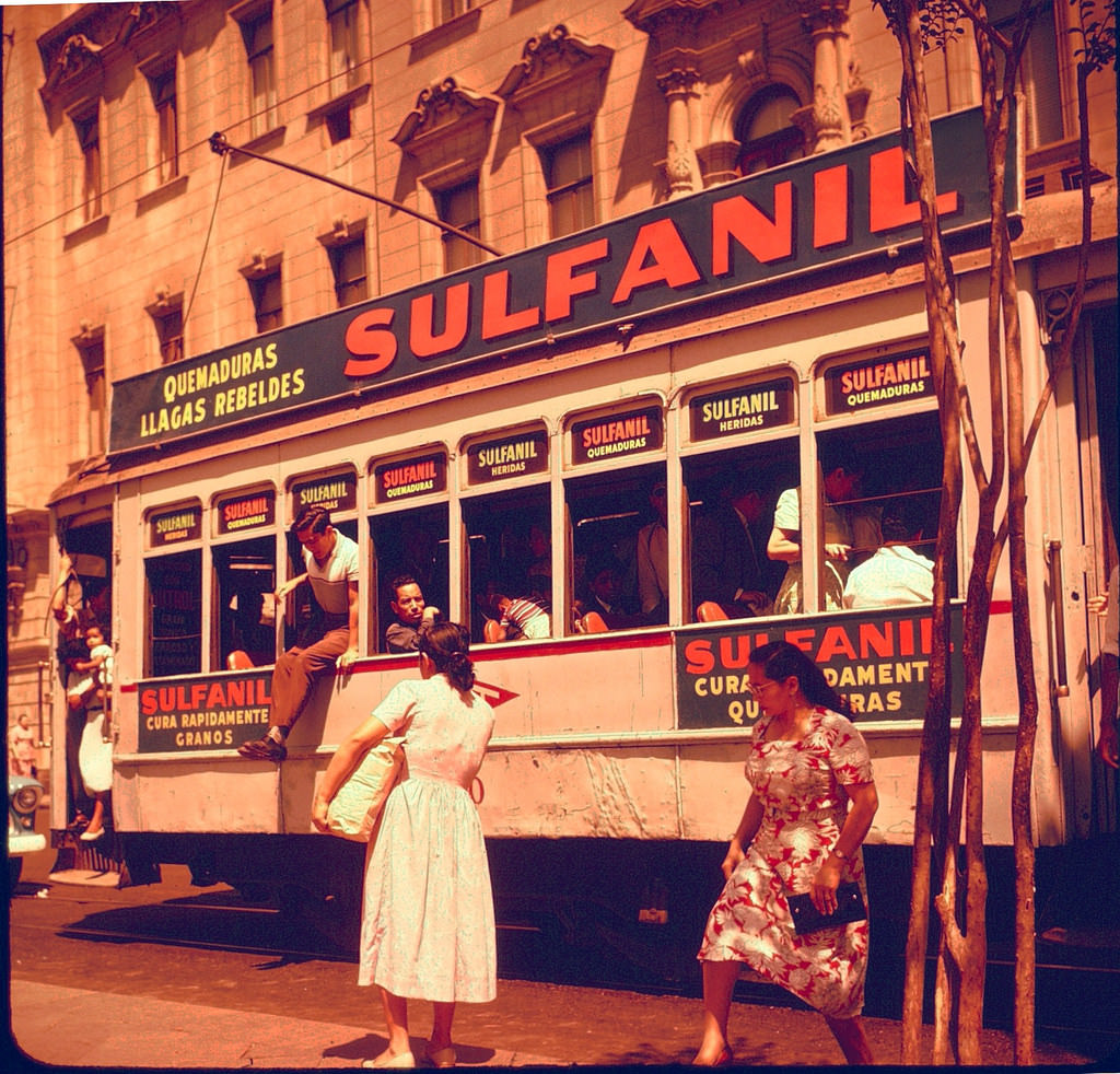 Street car in Lima, Peru, 1960