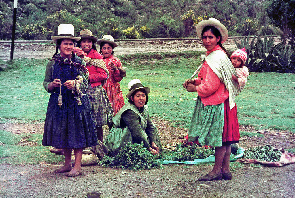Women from Cuzco to Machu Pichu, Peru, 1967