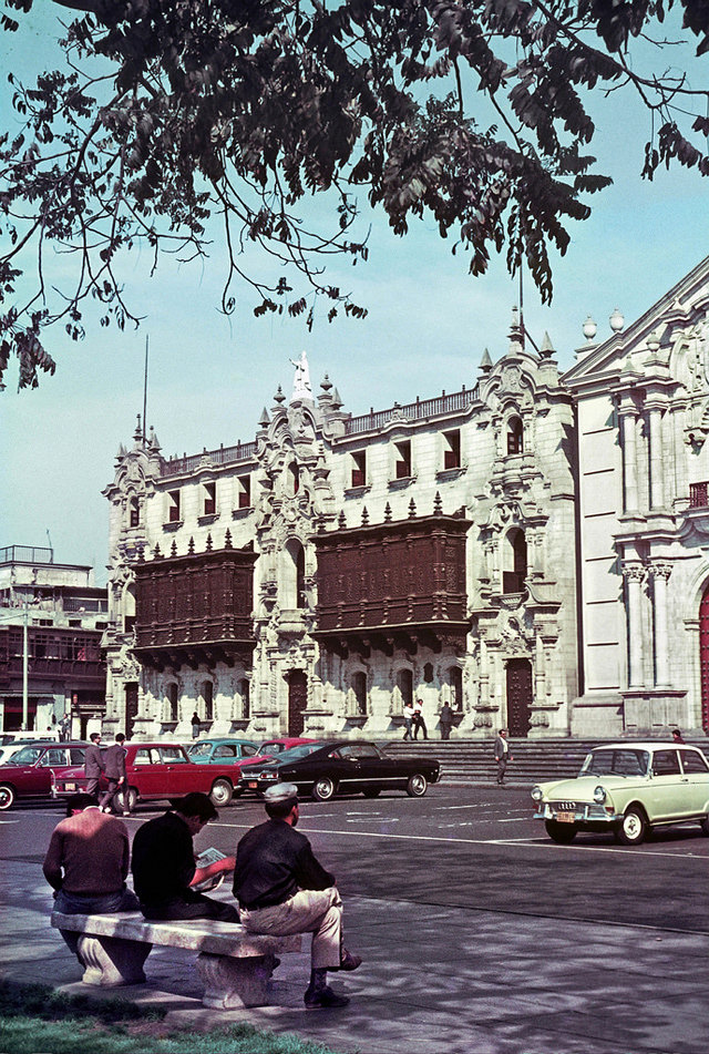 Archbishop's Palace, Plaza de Armas in central Lima, 1967