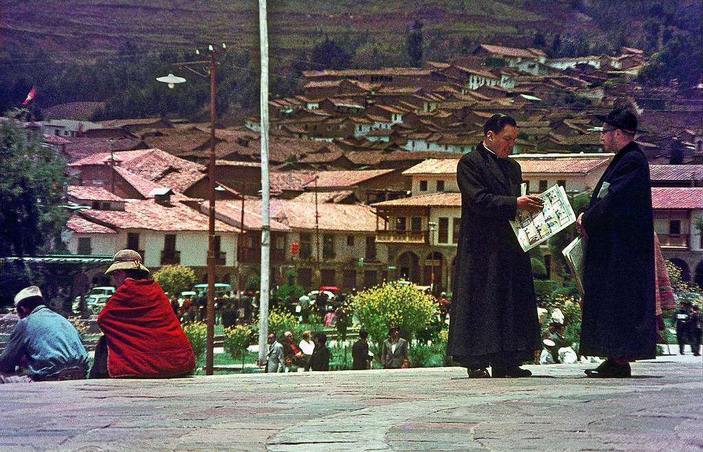 Church terrace overlooking Plaza de Armas, Cuzco, 1967
