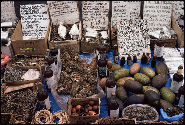 Medicinal herbs, Street Market, Lima