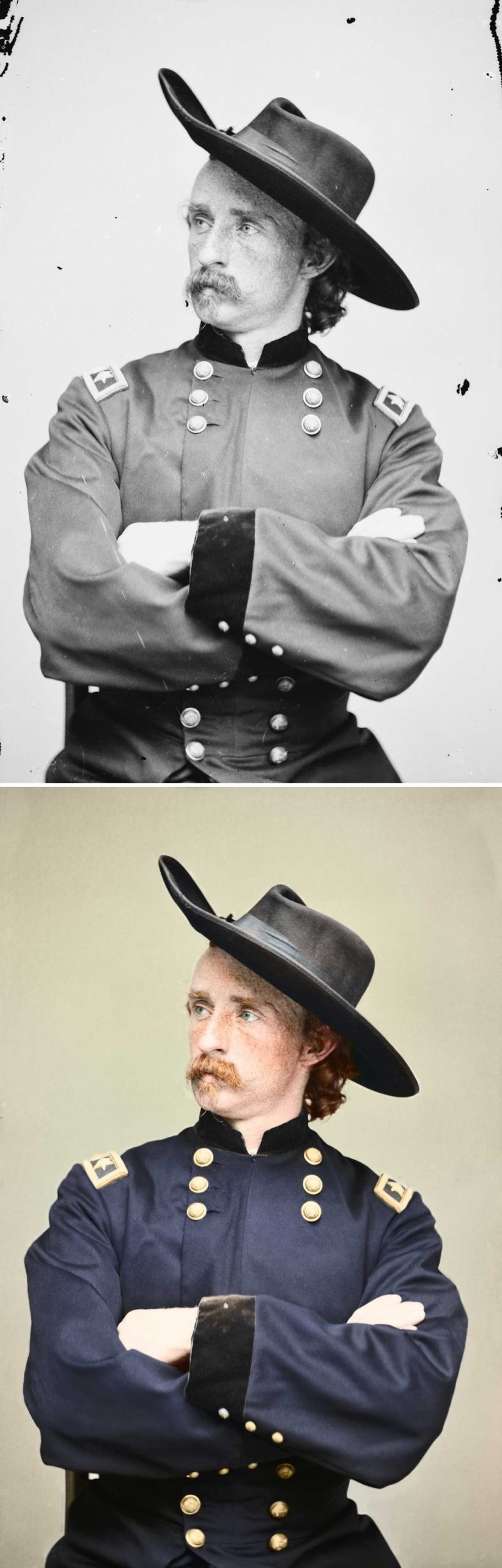 Portrait of Maj. Gen. George A. Custer, officer of the Federal Army, 1865.