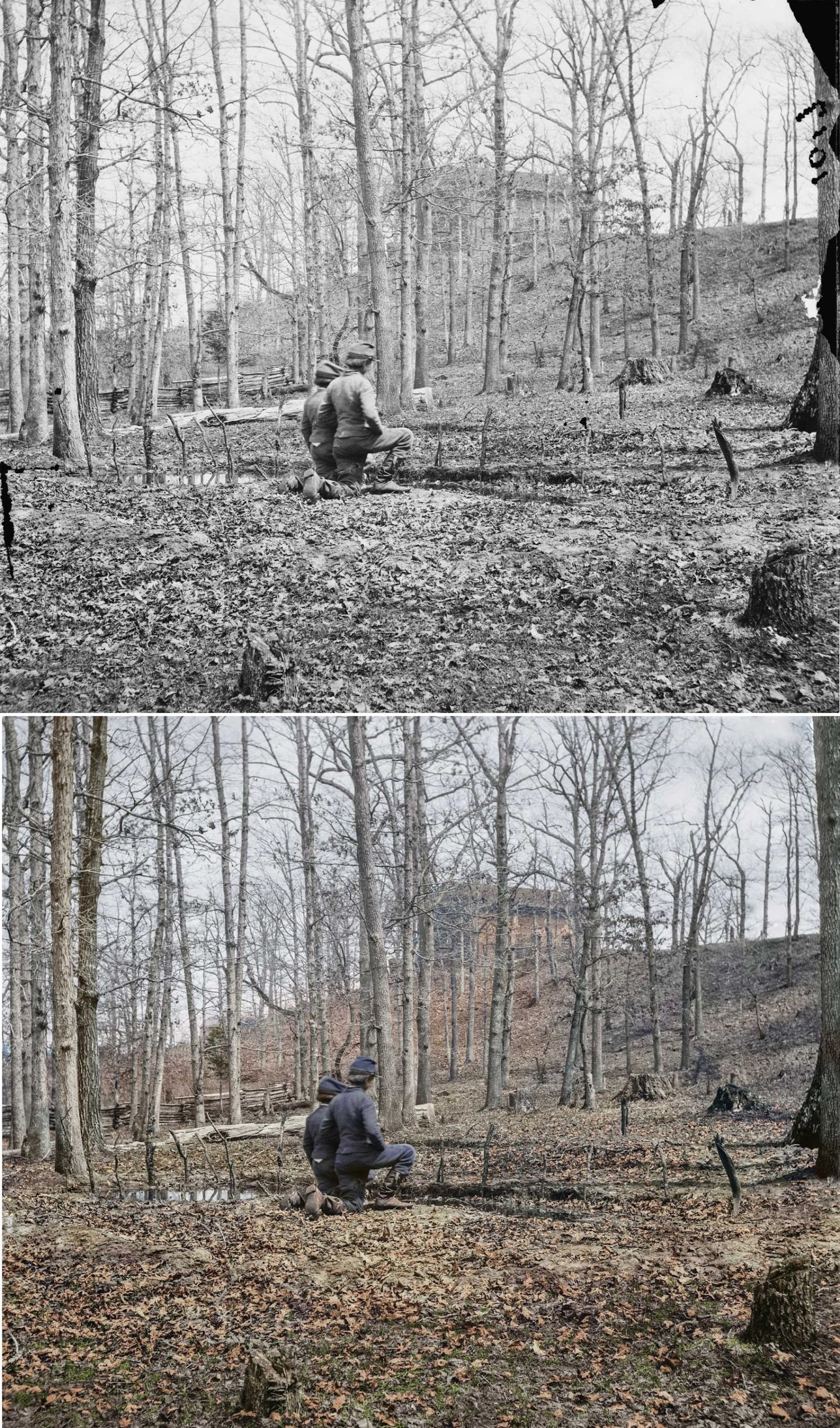 Remembering the dead at Sudley Church near Bull Run, Va. March 1862.