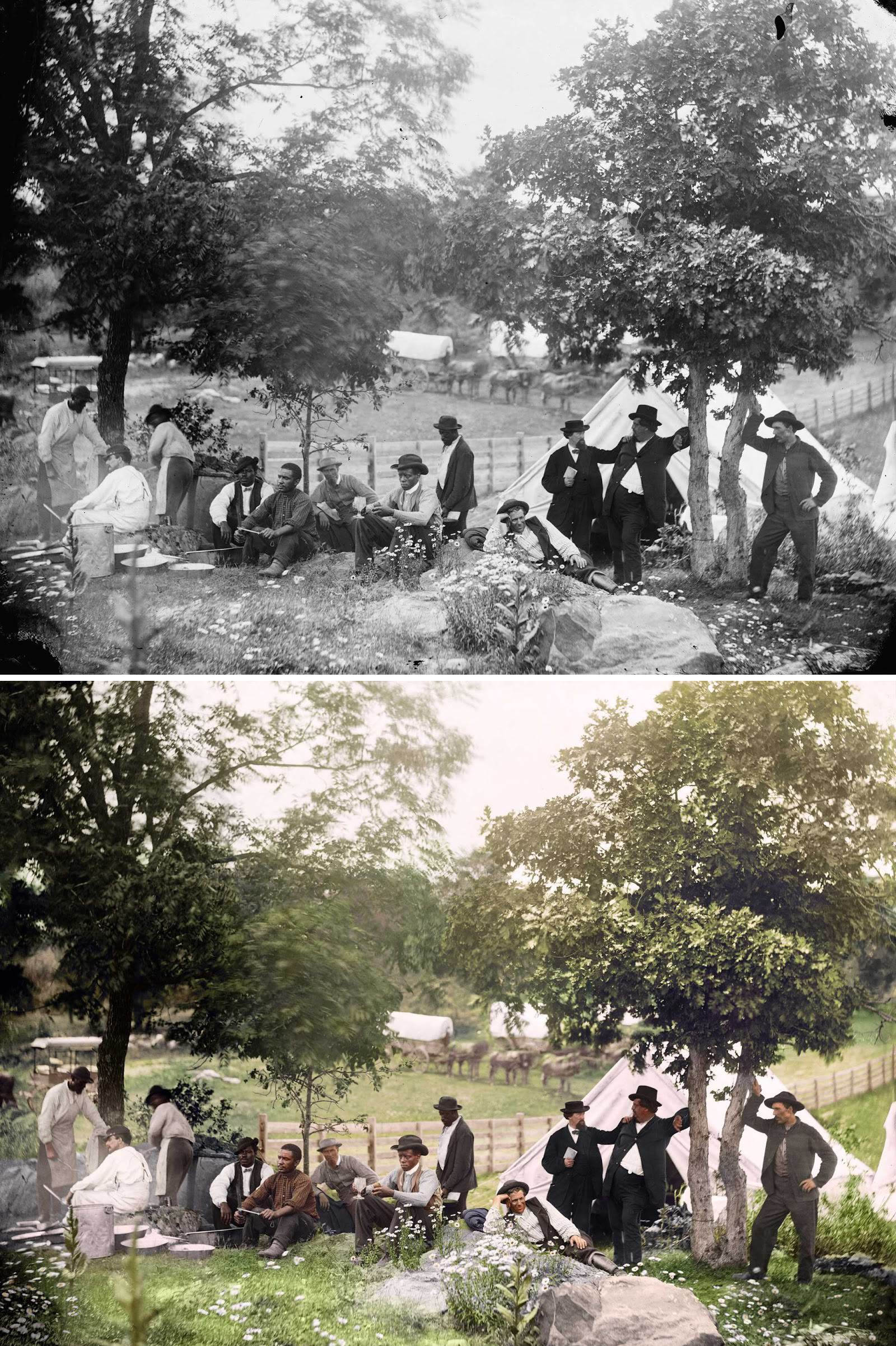 Camp of Captain [John J.] Hoff., in Gettysburg, Penn., July, 1865.