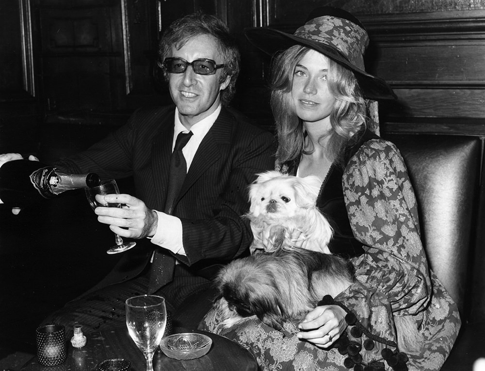 Peter Sellers and Miranda Quarry and their dog