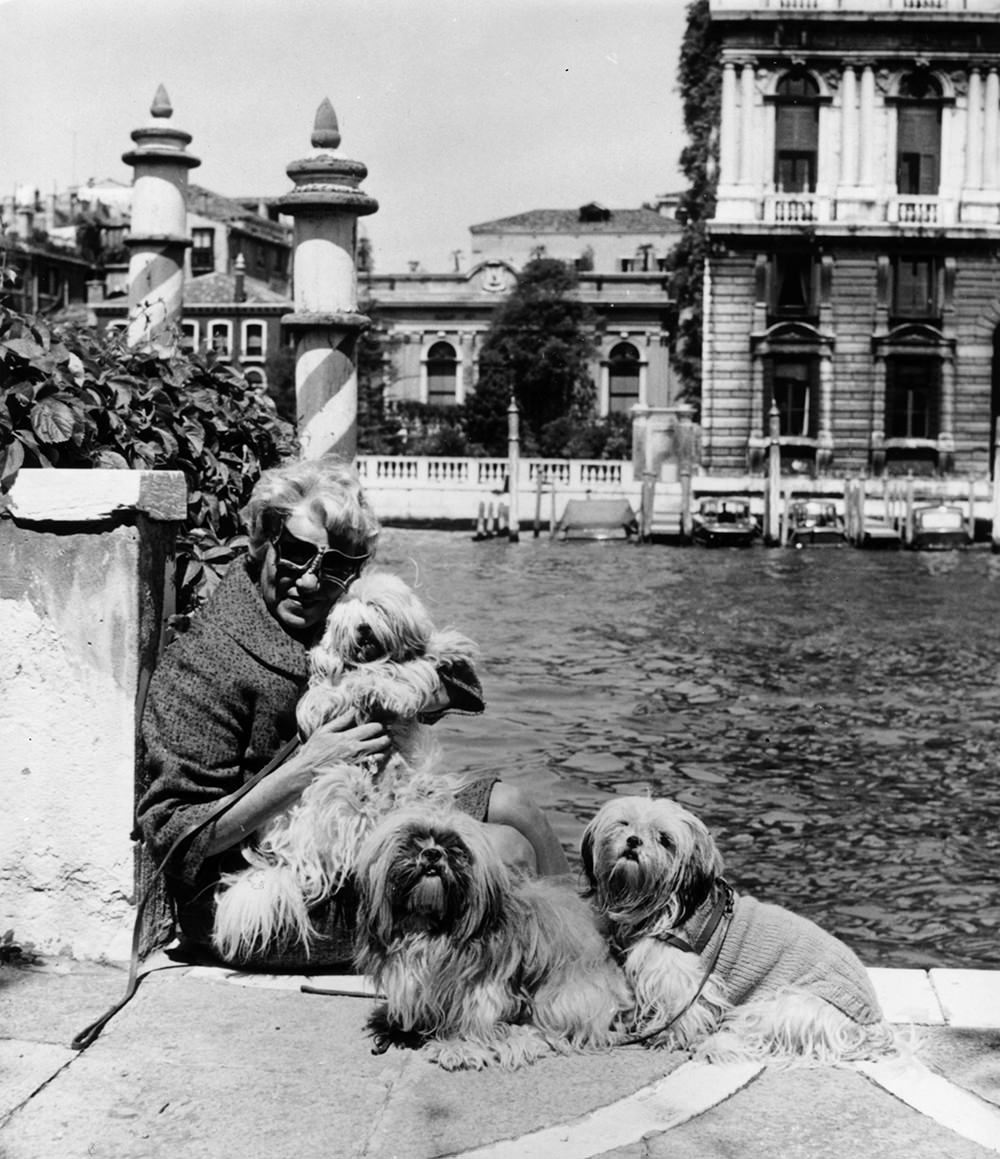 Peggy Guggenheim and her dogs