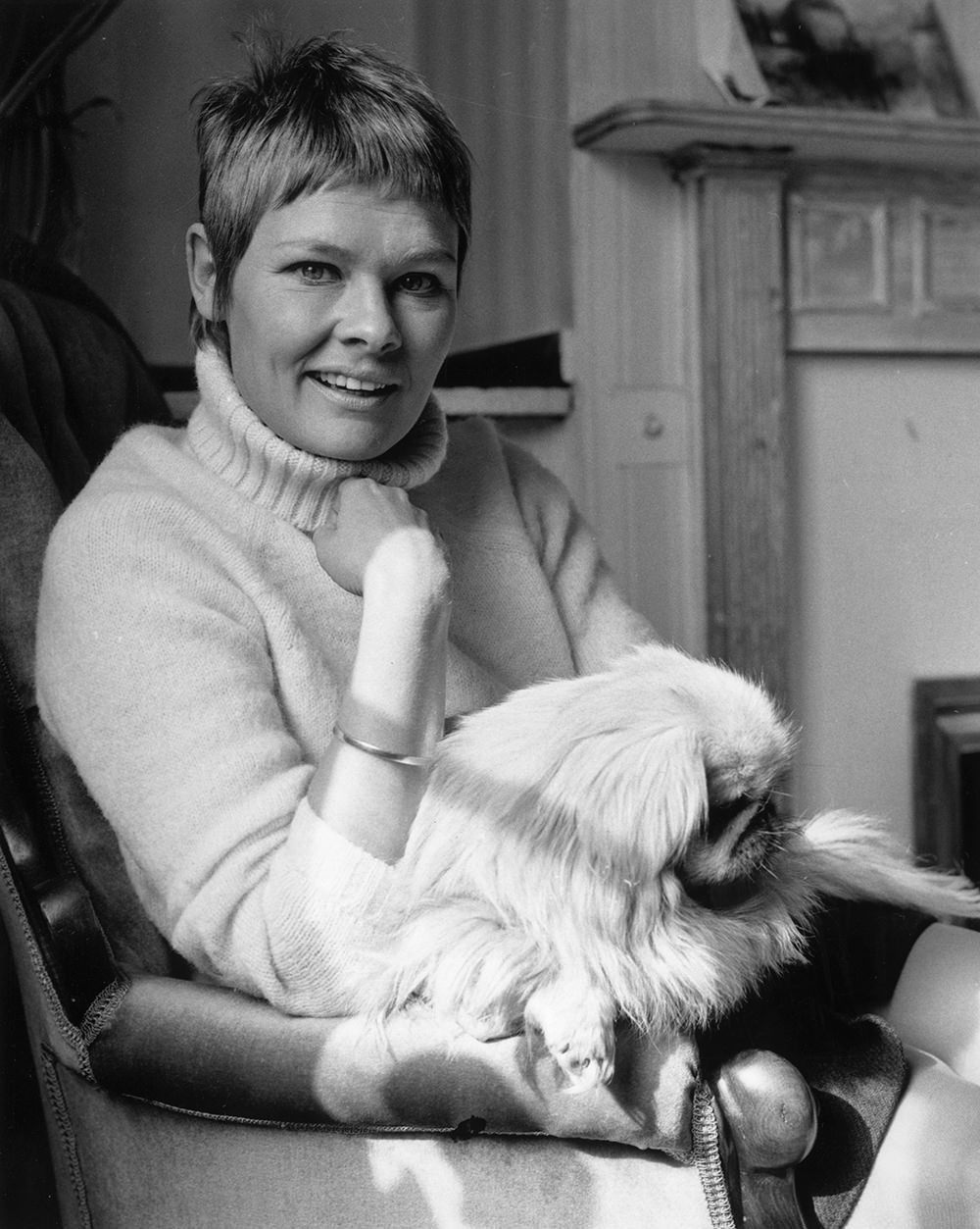 Judi Dench and her dog